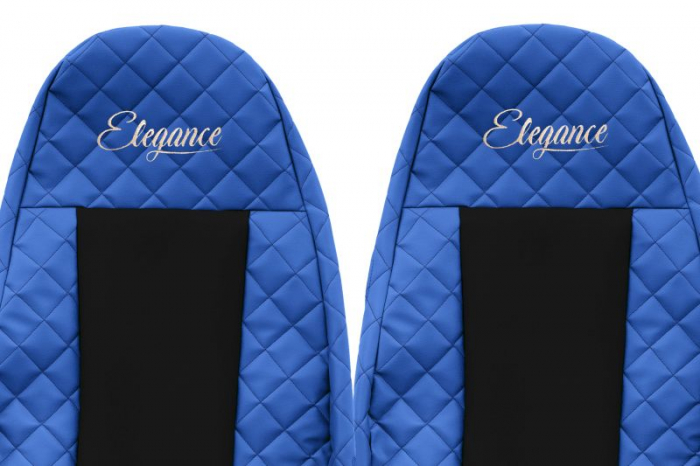 Huse scaun camion Elegance (albastru, material eco-piele / velur, serie ELEGANCE, egrate) potrivit VOLVO [3]