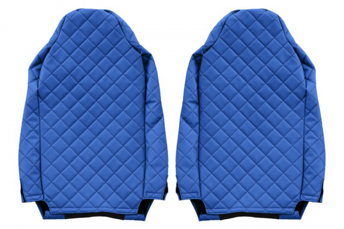 Huse scaun camion Elegance (albastru, material eco-piele / velur, serie ELEGANCE) potrivit IVECO [2]