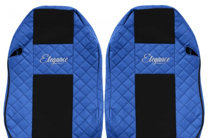 Huse scaun camion Elegance (albastru, material eco-piele / velur, serie ELEGANCE) potrivit MERCEDES Actros [3]