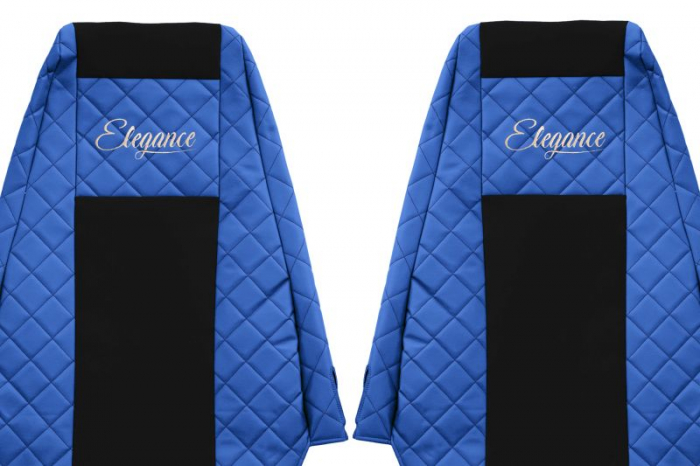 Huse scaun camion Elegance (albastru, material eco-piele / velur, serie ELEGANCE) potrivit RENAULT PREMIUM [3]