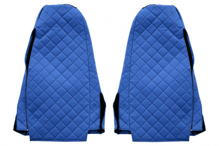 Huse scaun camion Elegance (albastru, material eco-piele / velur, serie ELEGANCE, tetiera integrata pentru pasageri; tetiera soferului integrata) potrivit SCANIA [2]