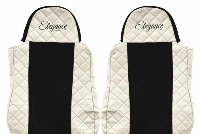 Huse scaun camion Elegance (bej, material eco-piele / velur, serie ELEGANCE) potrivit DAF [3]