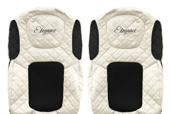Huse scaun camion Elegance (bej, material eco-piele / velur, serie ELEGANCE) potrivit FORD F-MAX [3]
