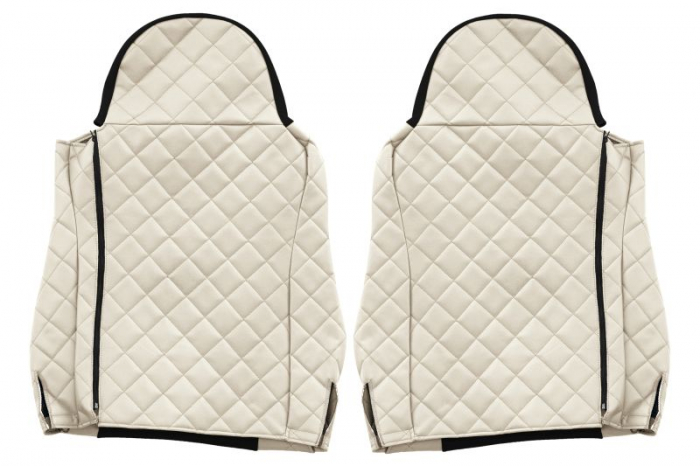 Huse scaun camion Elegance (bej, material eco-piele / velur, serie ELEGANCE) potrivit MAN [2]
