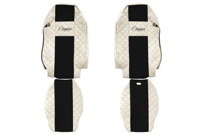Huse scaun camion Elegance (bej, material eco-piele / velur, serie ELEGANCE) potrivit MERCEDES [1]