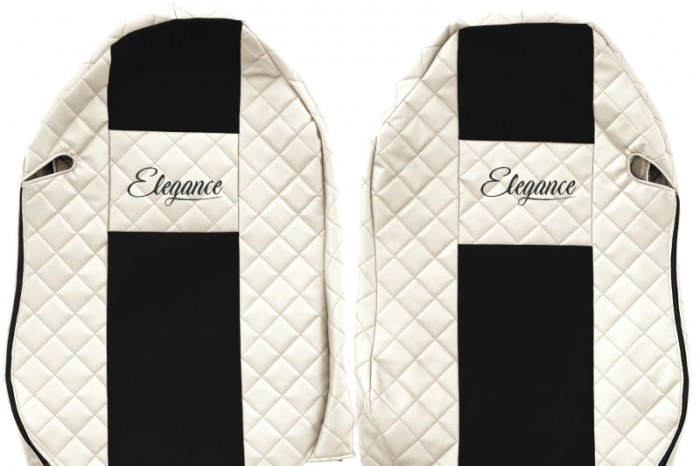 Huse scaun camion Elegance (bej, material eco-piele / velur, serie ELEGANCE) potrivit MERCEDES [3]