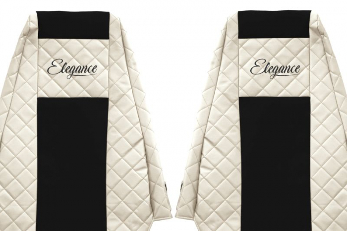 Huse scaun camion Elegance (bej, material eco-piele / velur, serie ELEGANCE) potrivit RENAULT PREMIUM [3]