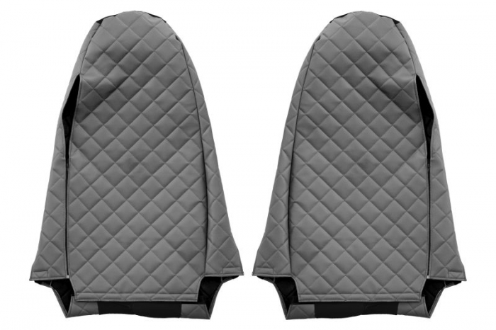 Huse scaun camion Elegance (gri, material eco-piele / velur, serie ELEGANCE, Cabina STREAMLINE; fara microfon; tetiera integrata pentru pasageri; tetiera soferului integrata) potrivit SCANIA [2]
