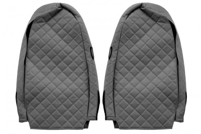 Huse scaun camion Elegance (gri, material eco-piele / velur, serie ELEGANCE, egrate) potrivit VOLVO [2]