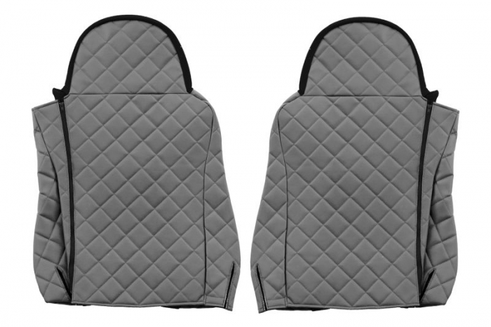 Huse scaun camion Elegance (gri, material eco-piele / velur, serie ELEGANCE) potrivit DAF [2]