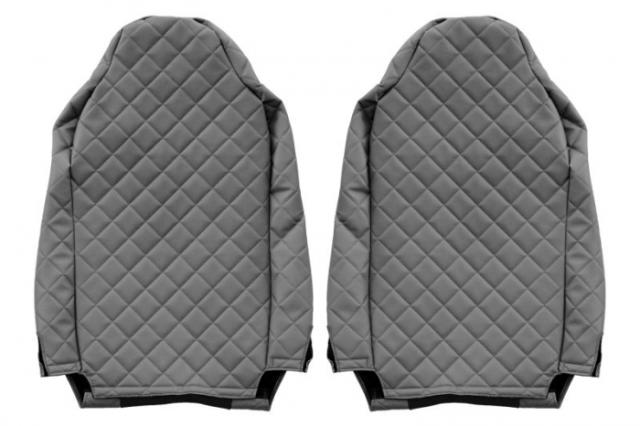 Huse scaun camion Elegance (gri, material eco-piele / velur, serie ELEGANCE) potrivit IVECO [2]