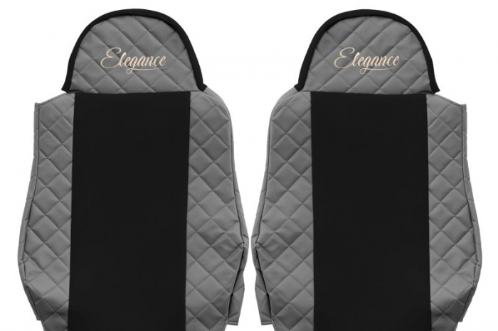 Huse scaun camion Elegance (gri, material eco-piele / velur, serie ELEGANCE) potrivit MAN [3]