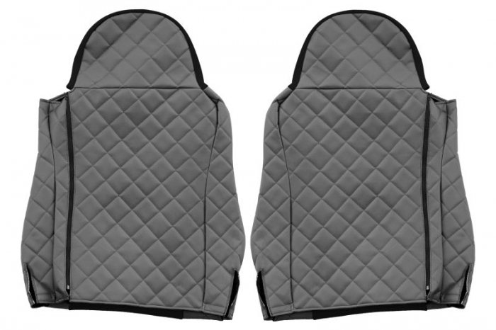 Huse scaun camion Elegance (gri, material eco-piele / velur, serie ELEGANCE) potrivit MAN [2]