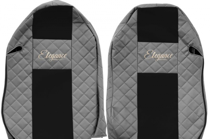 Huse scaun camion Elegance (gri, material eco-piele / velur, serie ELEGANCE) potrivit MERCEDES [3]