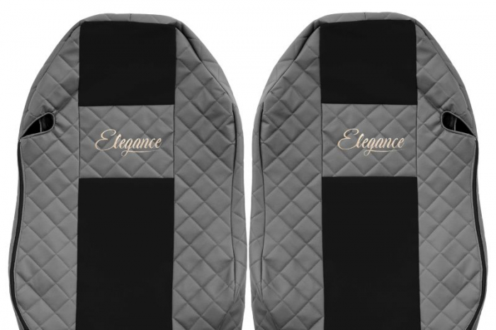 Huse scaun camion Elegance (gri, material eco-piele / velur, serie ELEGANCE) potrivit MERCEDES [3]