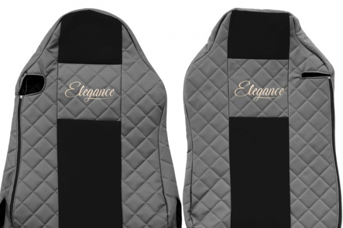 Huse scaun camion Elegance (gri, material eco-piele / velur, serie ELEGANCE, scaune diferite; scaunul soferului - ISRI) potrivit MAN [3]