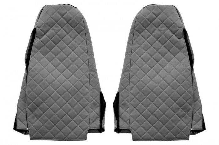 Huse scaun camion Elegance (gri, material eco-piele / velur, serie ELEGANCE, tetiera integrata pentru pasageri; tetiera soferului integrata) potrivit SCANIA [2]