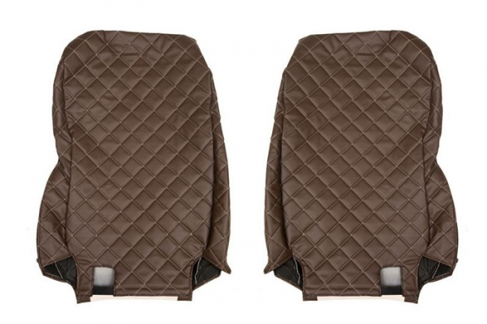 Huse scaun camion Elegance (maro/bej, material eco-piele / velur, serie ELEGANCE, Euro 6) potrivit DAF [2]