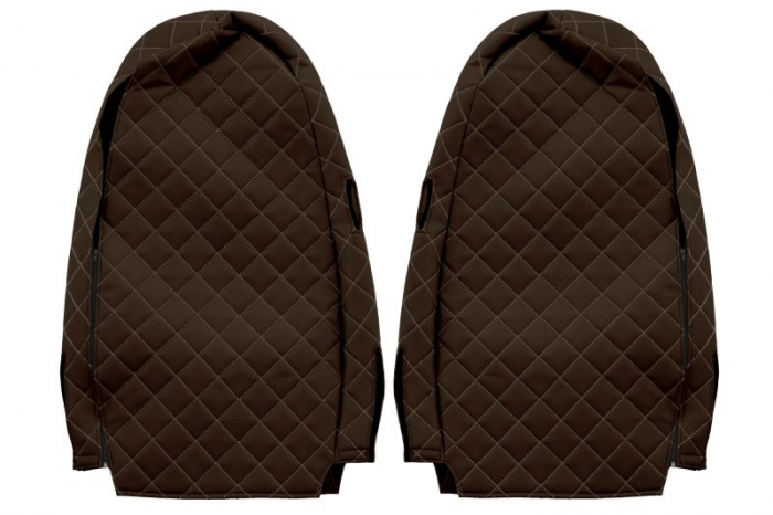 Huse scaun camion Elegance (maro, material eco-piele / velur, serie ELEGANCE, egrate) potrivit VOLVO [2]
