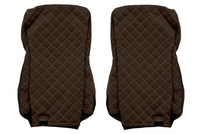 Huse scaun camion Elegance (maro, material eco-piele / velur, serie ELEGANCE, Euro 6) potrivit DAF [2]