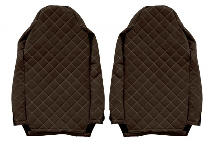 Huse scaun camion Elegance (maro, material eco-piele / velur, serie ELEGANCE) potrivit IVECO [2]
