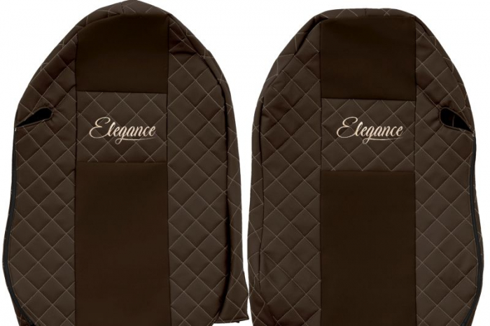Huse scaun camion Elegance (maro, material eco-piele / velur, serie ELEGANCE) potrivit MERCEDES [3]