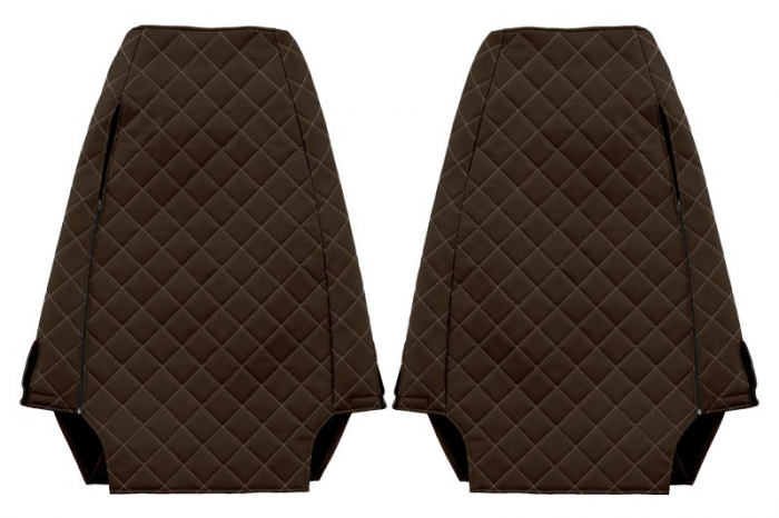 Huse scaun camion Elegance (maro, material eco-piele / velur, serie ELEGANCE) potrivit RENAULT MAGNUM [2]