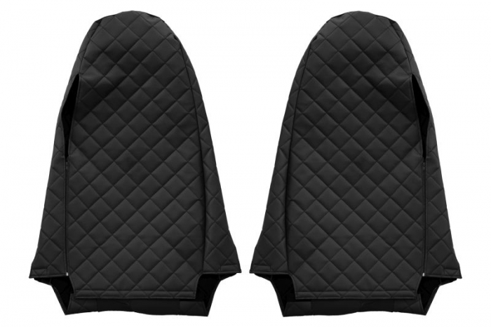 Huse scaun camion Elegance (negru, material eco-piele / velur, serie ELEGANCE, Cabina STREAMLINE; fara microfon; tetiera integrata pentru pasageri; tetiera soferului integrata) potrivit SCANIA [2]
