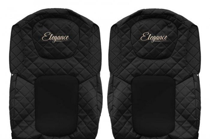 Huse scaun camion Elegance (negru, material eco-piele / velur, serie ELEGANCE) potrivit FORD F-MAX [3]