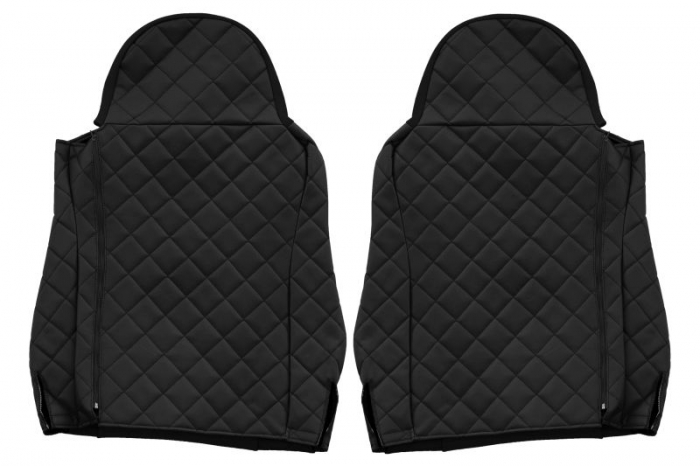 Huse scaun camion Elegance (negru, material eco-piele / velur, serie ELEGANCE) potrivit MAN [2]