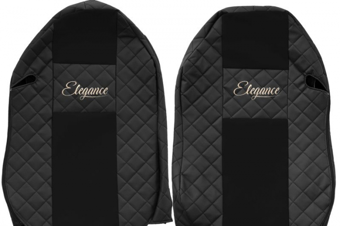 Huse scaun camion Elegance (negru, material eco-piele / velur, serie ELEGANCE) potrivit MERCEDES [3]