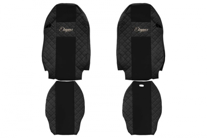 Huse scaun camion Elegance (negru, material eco-piele / velur, serie ELEGANCE) potrivit MERCEDES [1]