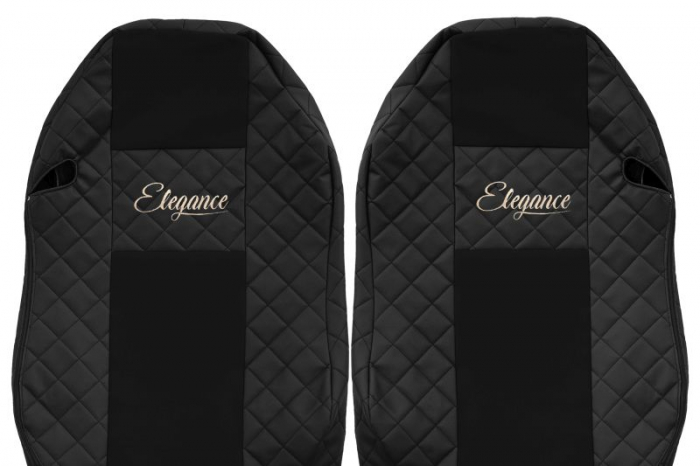 Huse scaun camion Elegance (negru, material eco-piele / velur, serie ELEGANCE) potrivit MERCEDES [3]