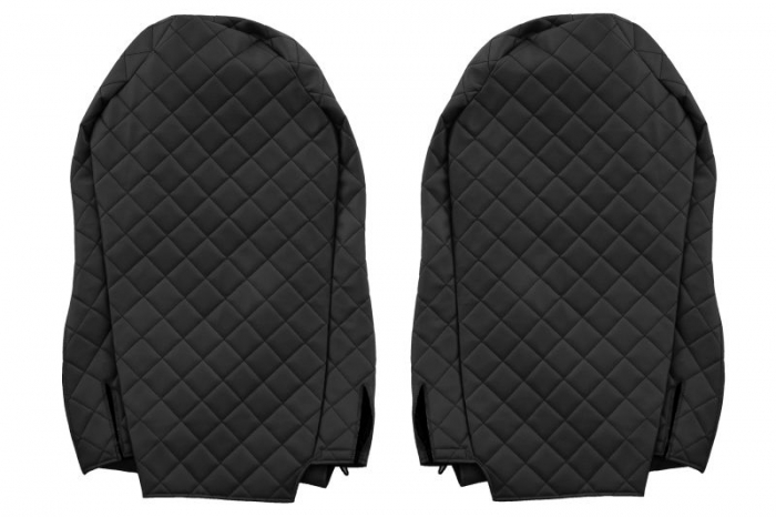 Huse scaun camion Elegance (negru, material eco-piele / velur, serie ELEGANCE, scaune standard; scaunul soferului standard - nu ISRI) potrivit MAN [2]