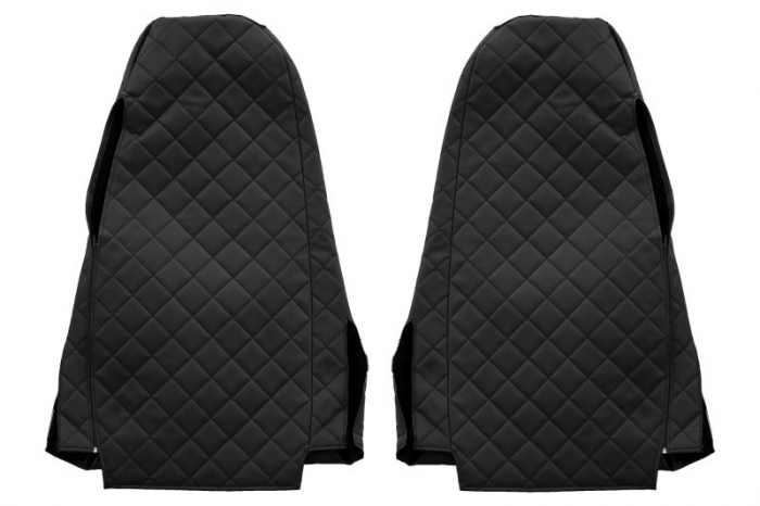Huse scaun camion Elegance (negru, material eco-piele / velur, serie ELEGANCE, tetiera integrata pentru pasageri; tetiera soferului integrata) potrivit SCANIA [2]