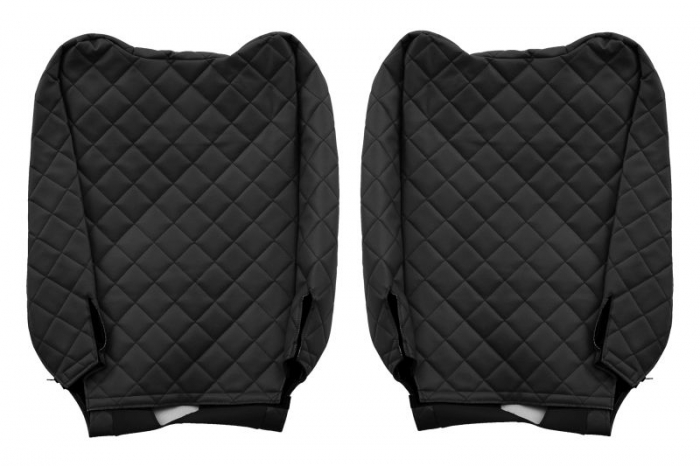 Huse scaun camion Elegance (negru, material eco-piele / velur, serie ELEGANCE, tetiera reglabila a pasagerului; tetiera reglabila a soferului) potrivit RENAULT T [2]