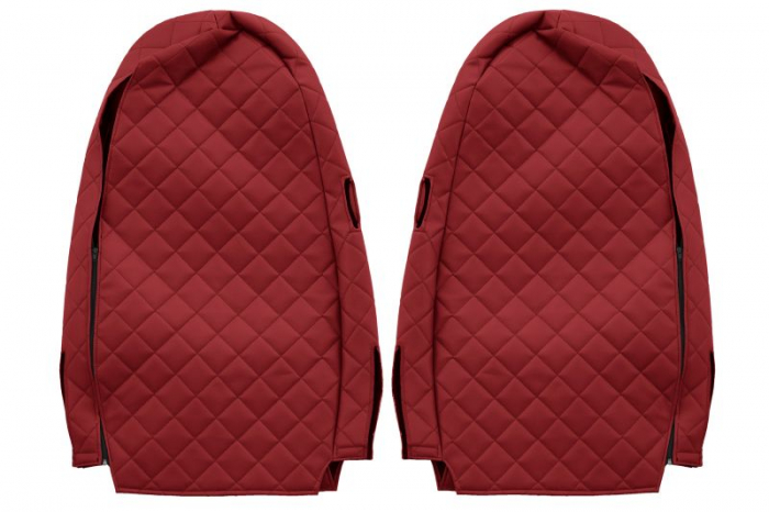 Huse scaun camion Elegance (rosu, material eco-piele / velur, serie ELEGANCE, egrate) potrivit VOLVO [2]