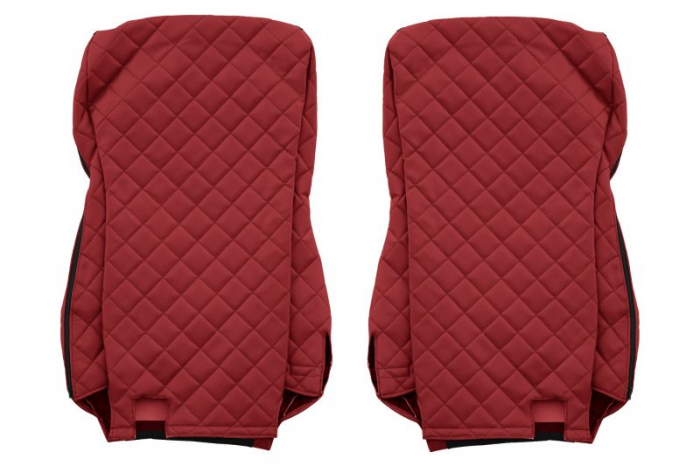 Huse scaun camion Elegance (rosu, material eco-piele / velur, serie ELEGANCE, Euro 6) potrivit DAF [2]