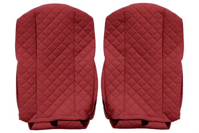 Huse scaun camion Elegance (rosu, material eco-piele / velur, serie ELEGANCE) potrivit FORD F-MAX [2]