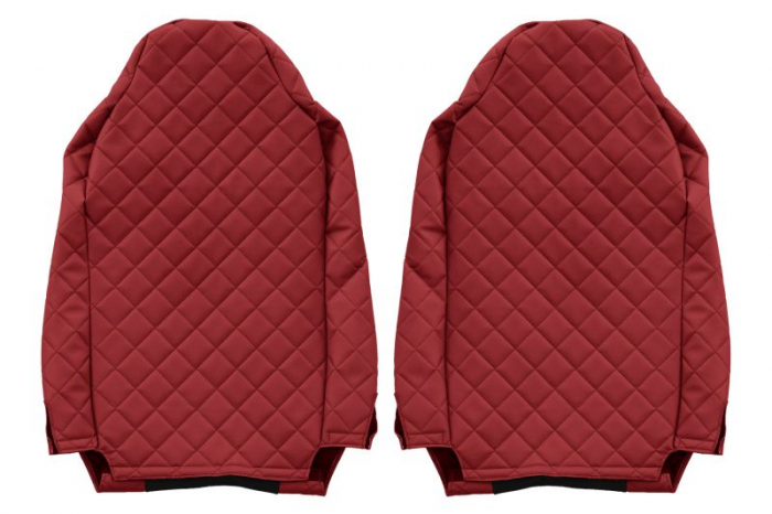Huse scaun camion Elegance (rosu, material eco-piele / velur, serie ELEGANCE) potrivit IVECO [2]
