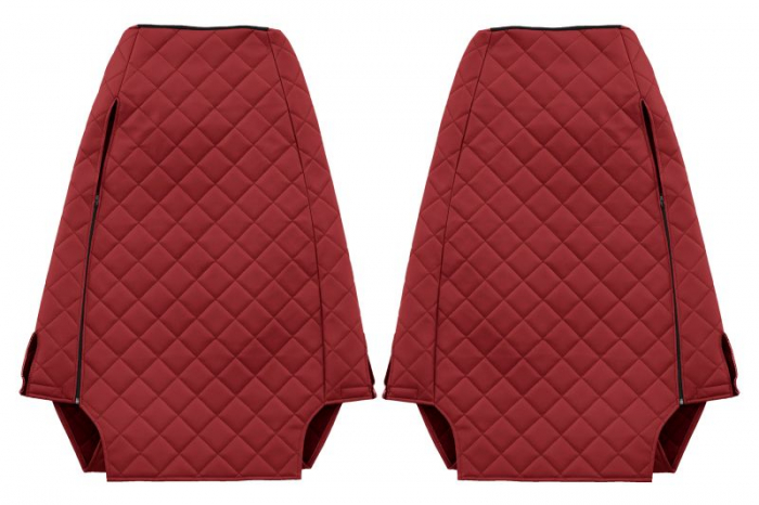 Huse scaun camion Elegance (rosu, material eco-piele / velur, serie ELEGANCE) potrivit RENAULT MAGNUM [2]