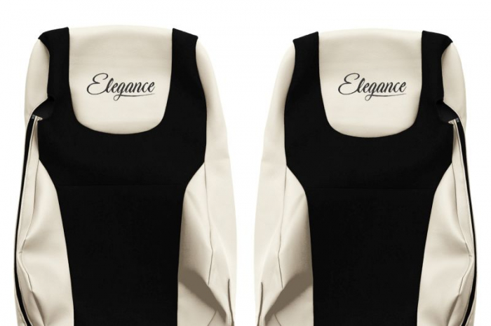 Huse scaun camion ELEGANCE S (bej, material eco-leather / velur, EURO 6) potrivit DAF XF 105, XF 106 dupa 2012 [3]