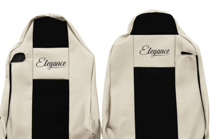 Huse scaun camion ELEGANCE S (bej, material eco-leather / velur potrivit MAN TGX dupa 2006 [3]
