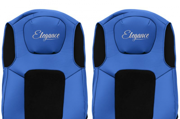 Huse scaun camion ELEGANCE S (blue, material eco-leather / velur) potrivit FORD F-MAX dupa 2018 [3]