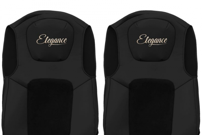 Huse scaun camion ELEGANCE S (negru, material eco-leather / velur) potrivit FORD F-MAX dupa 2018 [3]