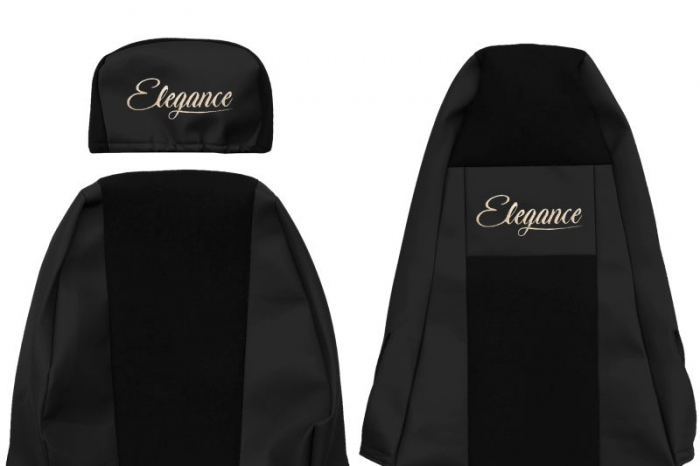 Huse scaun camion ELEGANCE S (negru, material eco-leather / velur,) potrivit SCANIA P,G,R,T dupa 2003 [3]