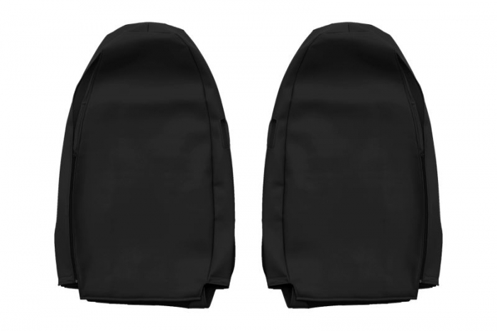 Huse scaun camion ELEGANCE S (negru, material eco-leather / velur, scaune cu tetiera integrata) potrivit VOLVO FH, FH II, FH16, FH16 II, FM, FM II dupa 2003 [2]