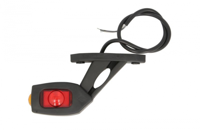 Lumini marcaj dreapta, portocaliu/rosu/alb, LED, inaltime 87; latime 35,5; adancime 163, lungime furtun 500, brat scurt, 12/24V pentru suprafete orizontale [3]