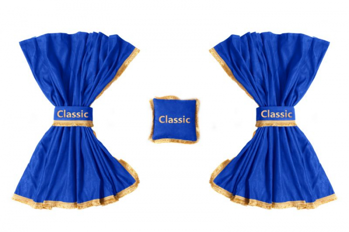 Perdea cortina cabina (cabina larga, piele intoarsa) CLASSIC, cantitate in set: 5buc albastru, tip cabina: XXL potrivit MAN TGA, TGX I dupa 2000 [2]