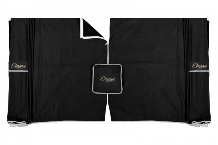 Perdea cortina cabina ELEGANCE, set 7 buc gri [2]